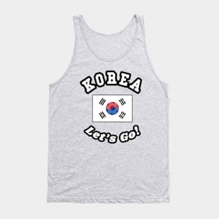 ⚽ Korea Soccer, 태극기 Flag, C'mon! Let's Go! 대한민국! Team Spirit Tank Top